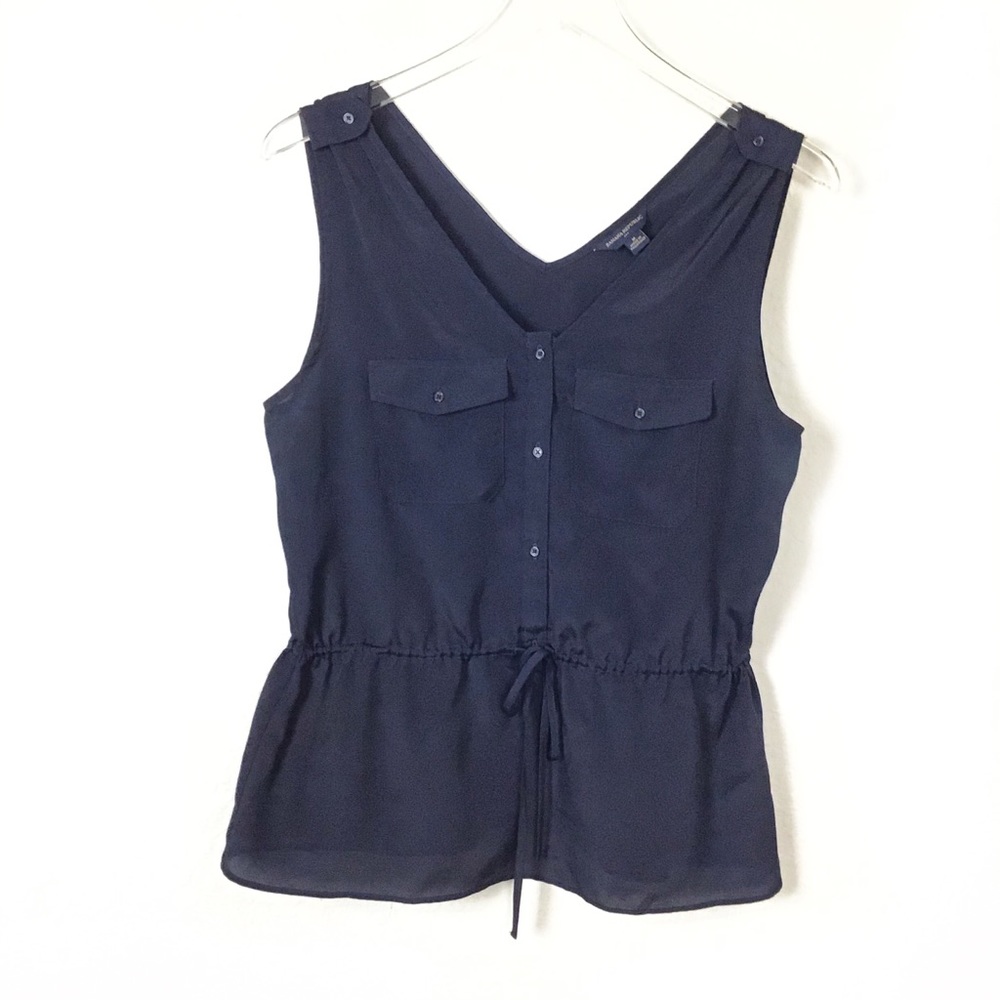 Banana Republic Navy Sleeveless Tank Top size M
